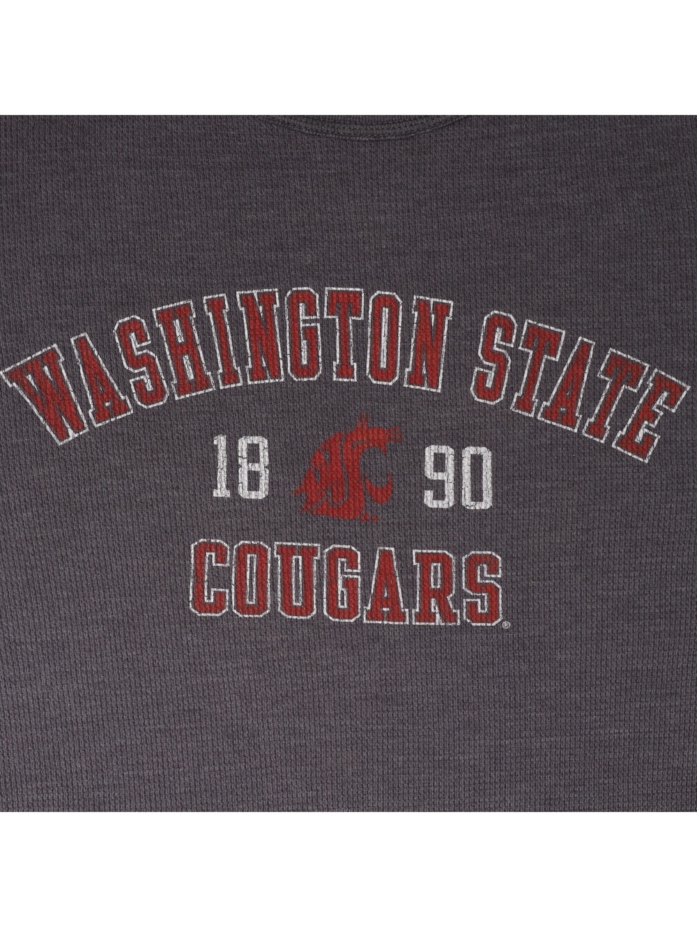 Vintage Washington State Cougars textured waffle-knit thermal long-sleeve Large